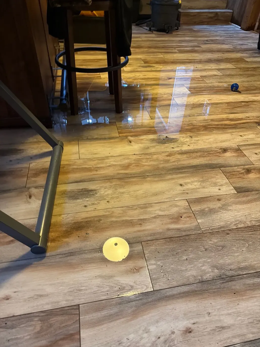 Moisture meter reading on drywall in Lebanon water loss