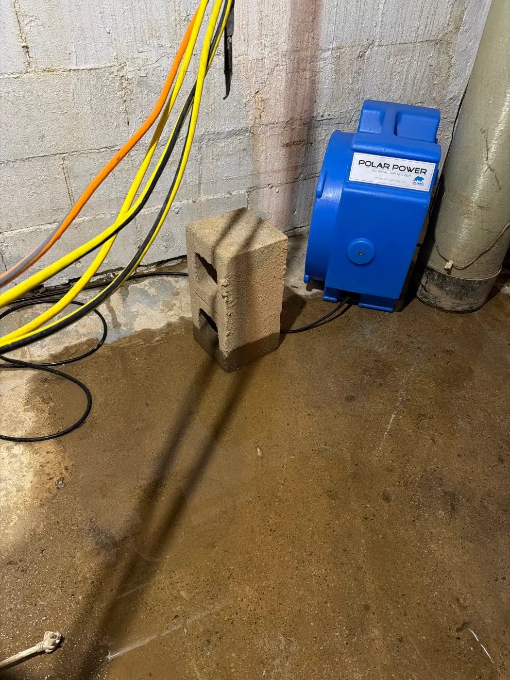Basement water extraction in Lebanon Indiana home